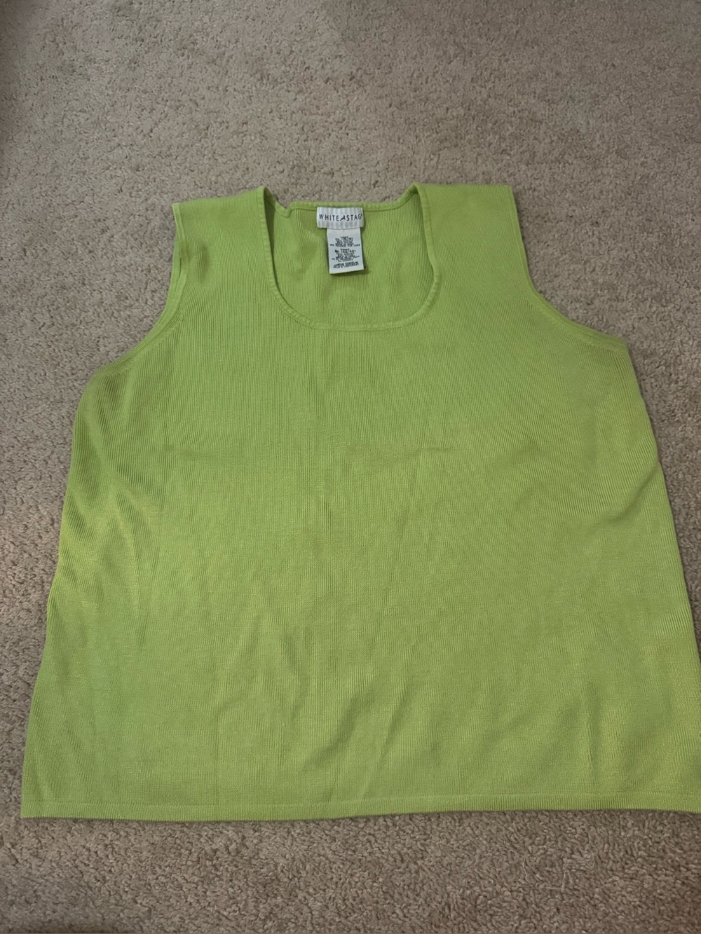 Vintage Y2K Lime Green Knit Tank Top